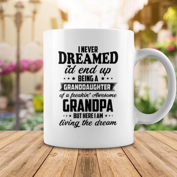 Granddaughter Of A Freakin Awesome Grandpa Coffee Mug Funny Gifts