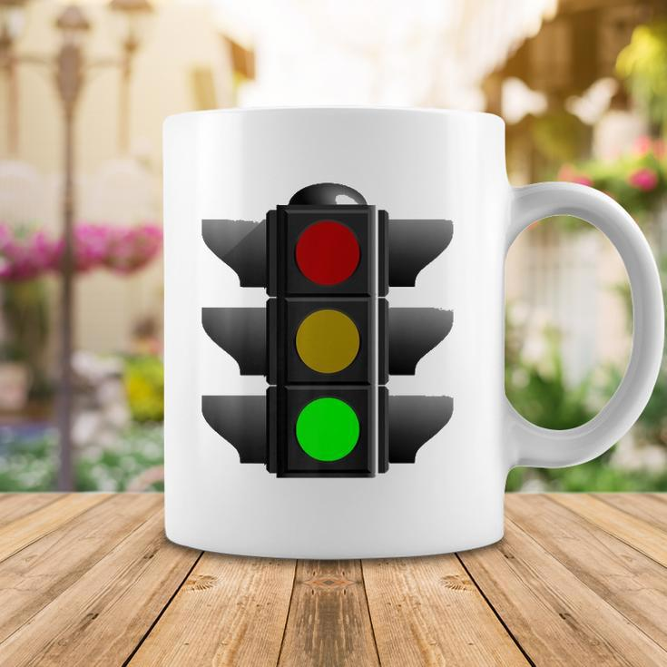 Green Traffic Light Signal Stop Caution Go Coffee Mug Unique Gifts