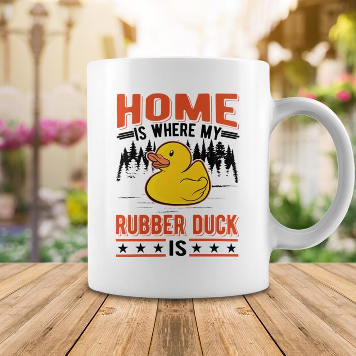 Home Is Where My Rubber Duck Coffee Mug Funny Gifts