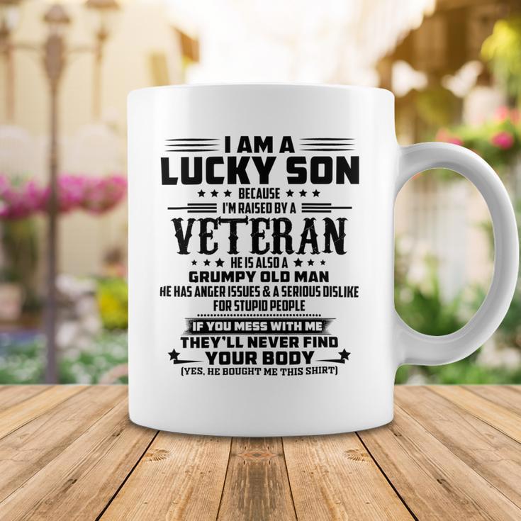 I Am A Lucky Son Because Im Raised By A Veteran V2 Coffee Mug Funny Gifts