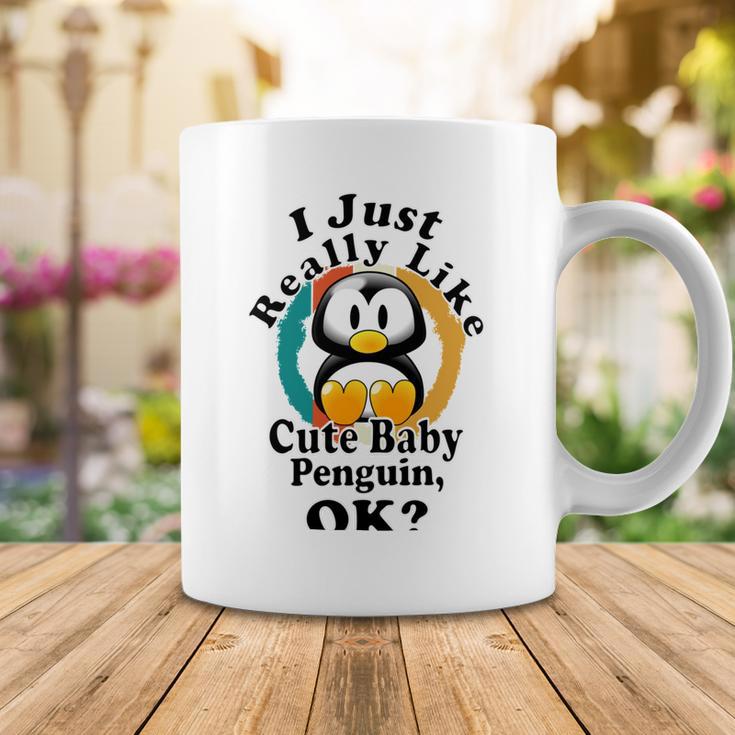 I Really Like Cute Baby Penguin Ok Coffee Mug Funny Gifts