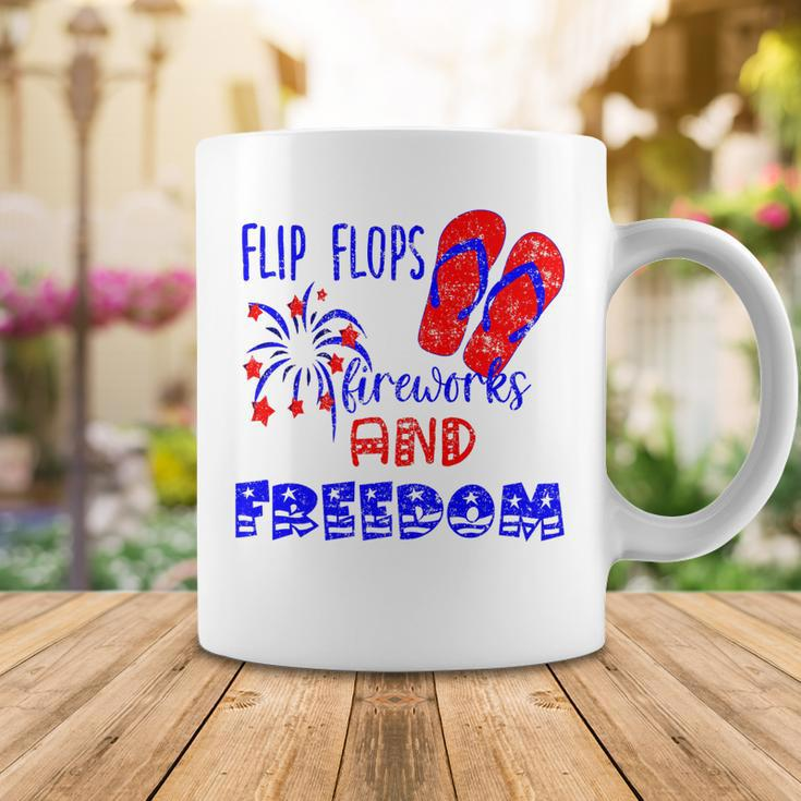 July 4Th Flip Flops Fireworks & Freedom 4Th Of July Party Coffee Mug Funny Gifts
