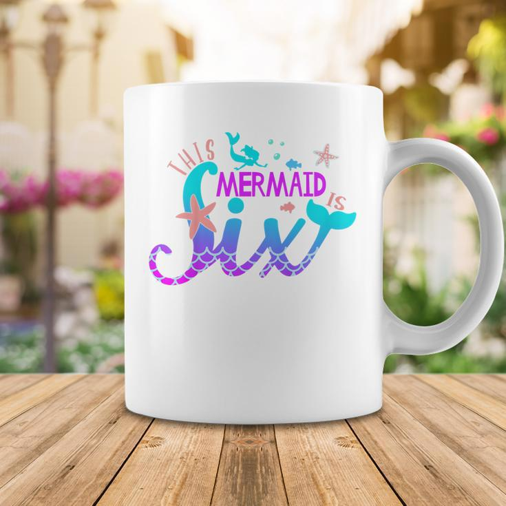 Kids 6Th Birthday This Mermaid Is 6 Years Old Girl Coffee Mug Funny Gifts