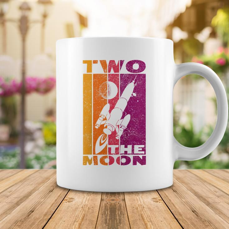 Kids Vintage Two The Moon 2 Year Old 2Nd Birthday Boys Girls Coffee Mug Funny Gifts