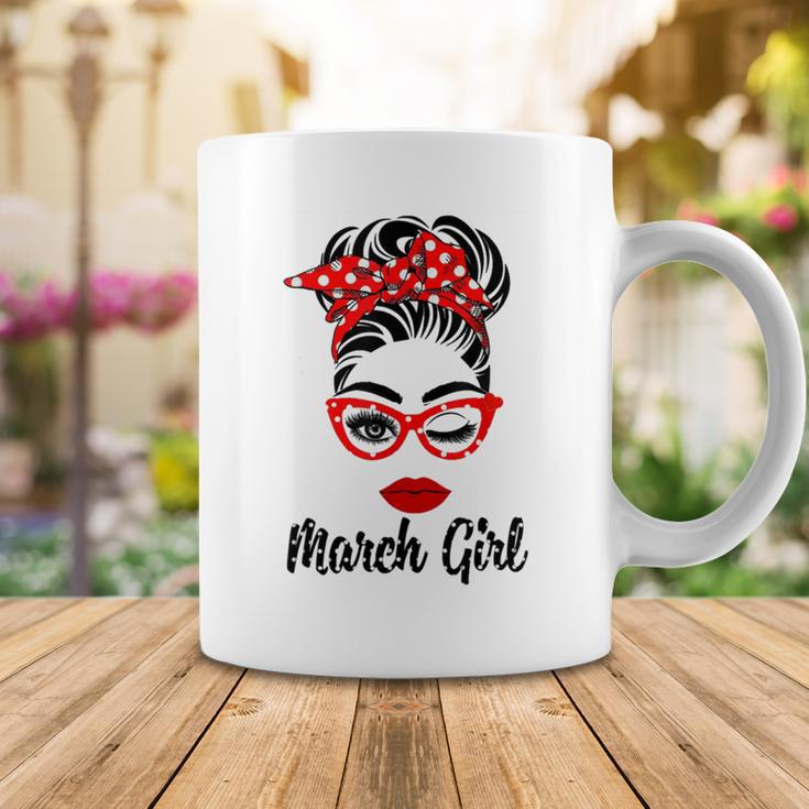 March Girl Women Face Wink Eye Bandana Birthday Gifts 548 Trending Shirt Coffee Mug Funny Gifts