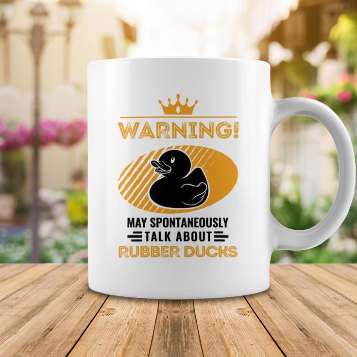 May Spontaneously Talk About Rubber Ducks Coffee Mug Funny Gifts