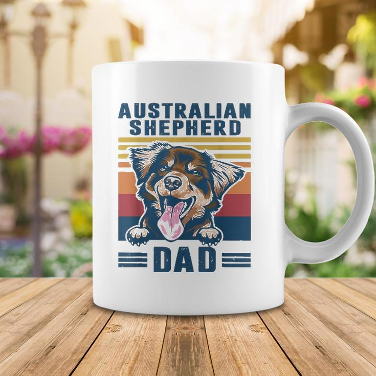 Mens Australian Shepherd Dad Father Retro Australian Shepherd Coffee Mug Unique Gifts