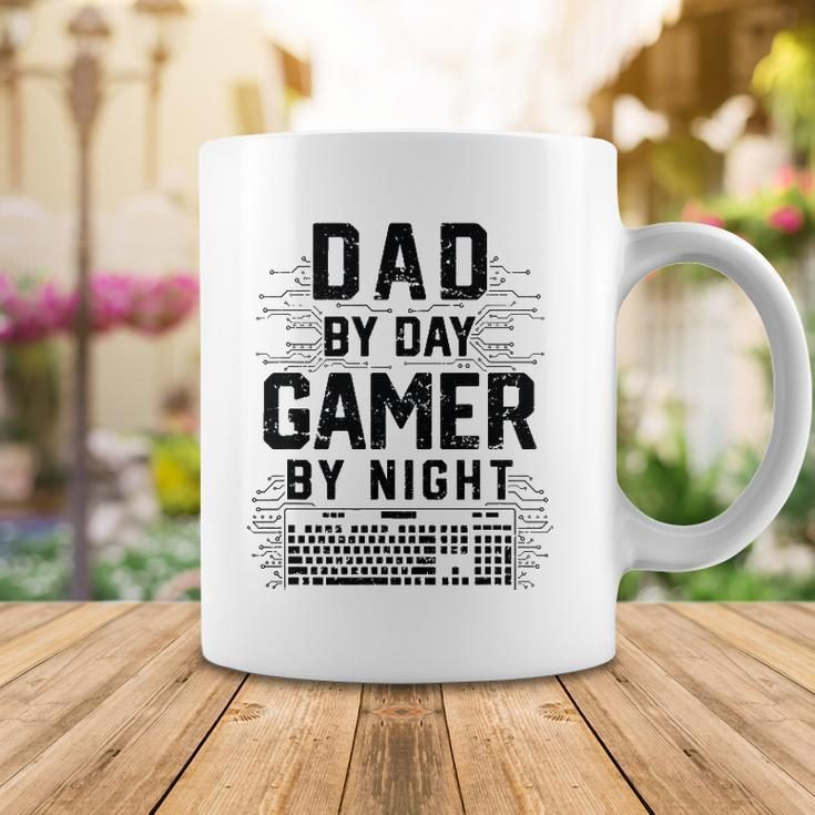 Mens Dad By Day Gamer By Night Funny Fathers Day Gaming Gift Coffee Mug Unique Gifts