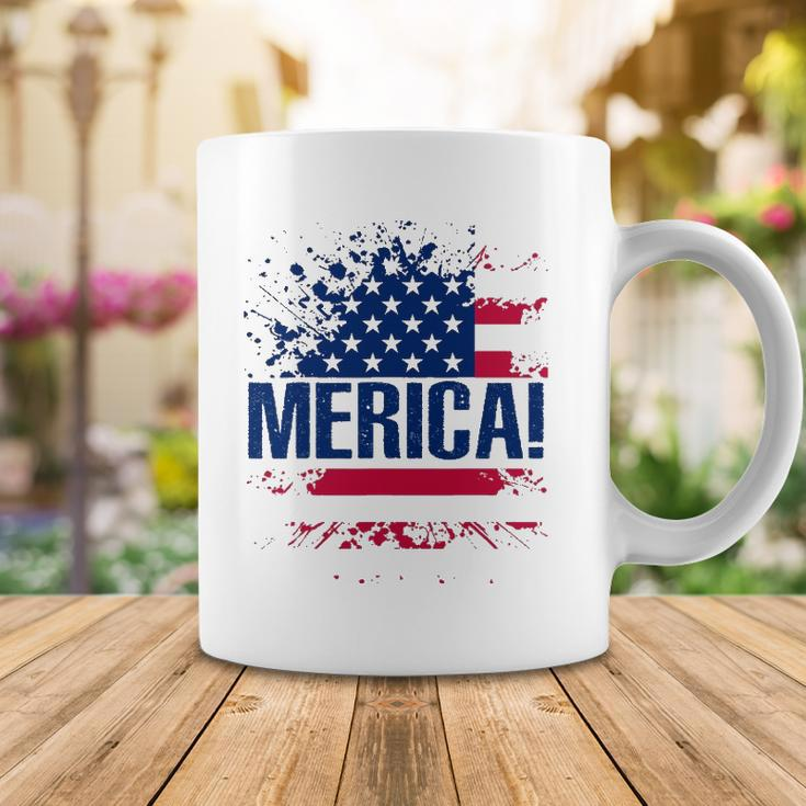 Merica S Vintage Usa Flag Merica Tee Coffee Mug Unique Gifts