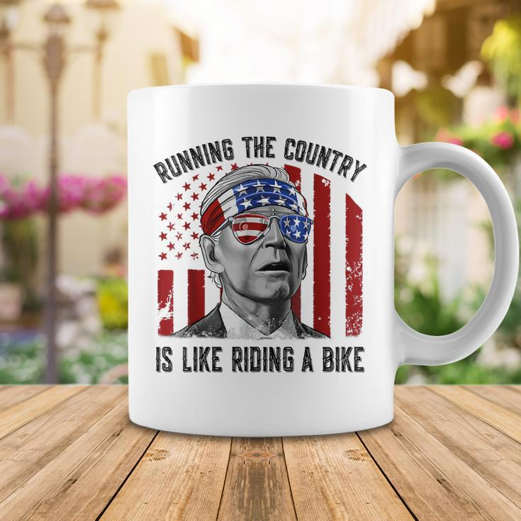 Merry 4Th Of July Joe Biden Falling Off His Bicycle Funny Coffee Mug Funny Gifts