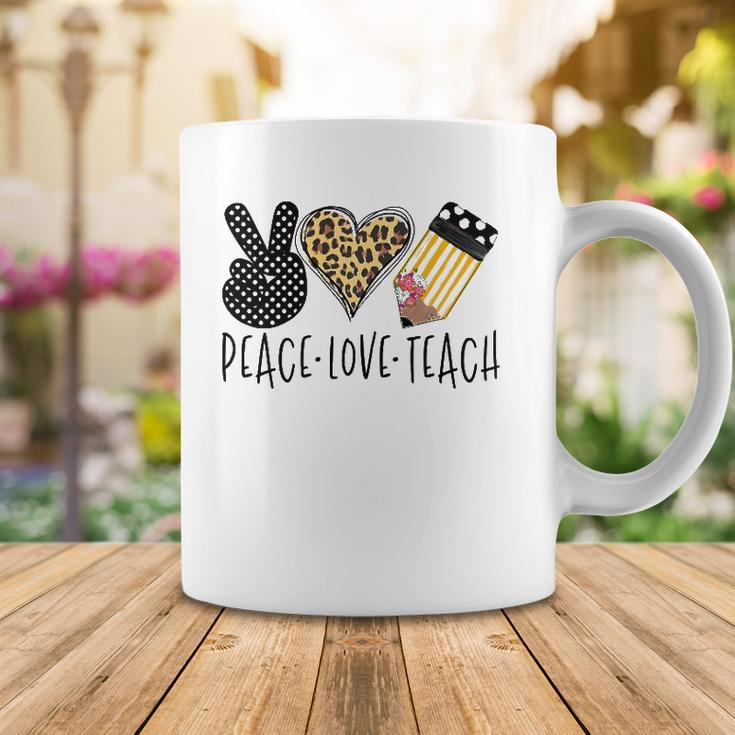 Peace Love Teach Back To School Teacher Gift Coffee Mug Unique Gifts