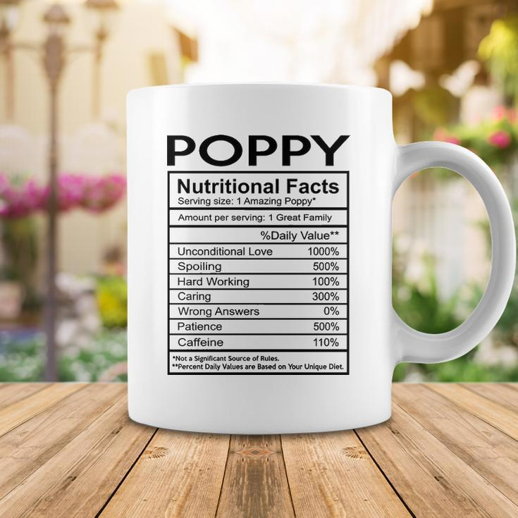 Poppy Grandpa Gift Poppy Nutritional Facts Coffee Mug Funny Gifts