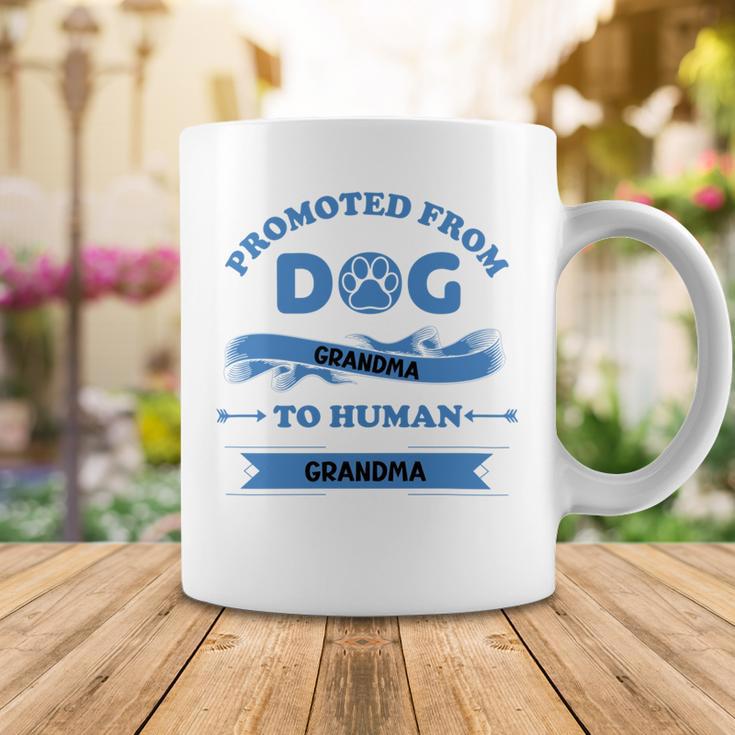 Promoted From Dog Grandma To Human Grandma Coffee Mug Funny Gifts