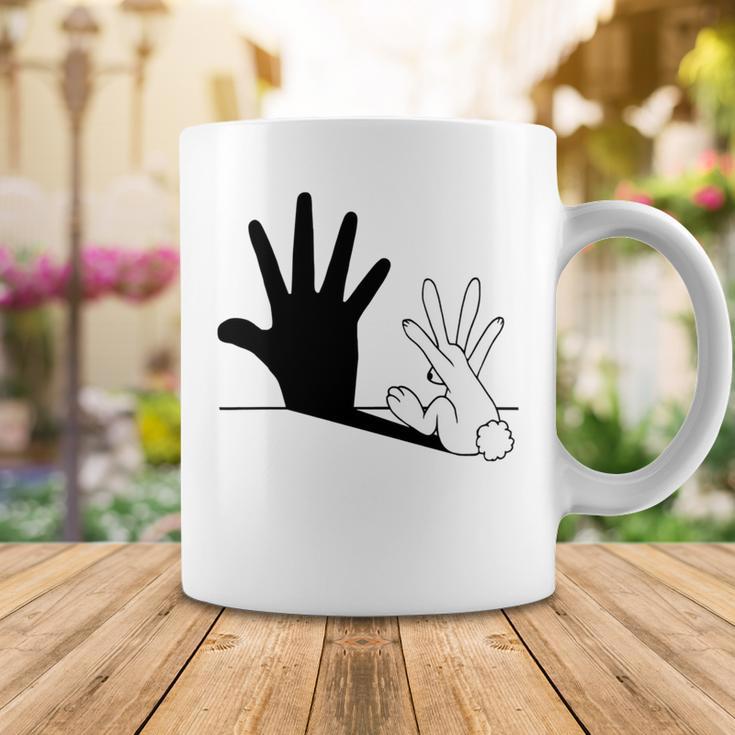 Rabbit Hand Shadow Coffee Mug Funny Gifts