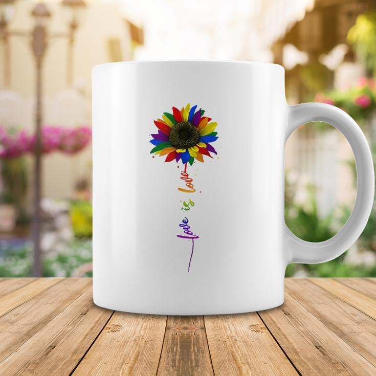 Rainbow Sunflower Love Is Love Lgbt Gay Lesbian Pride Coffee Mug Unique Gifts