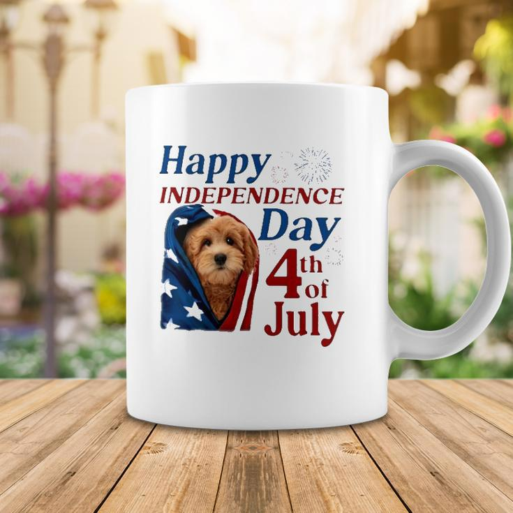 Red Goldendoodle Happy Independence Day 4Th Of July American Flag Coffee Mug Unique Gifts