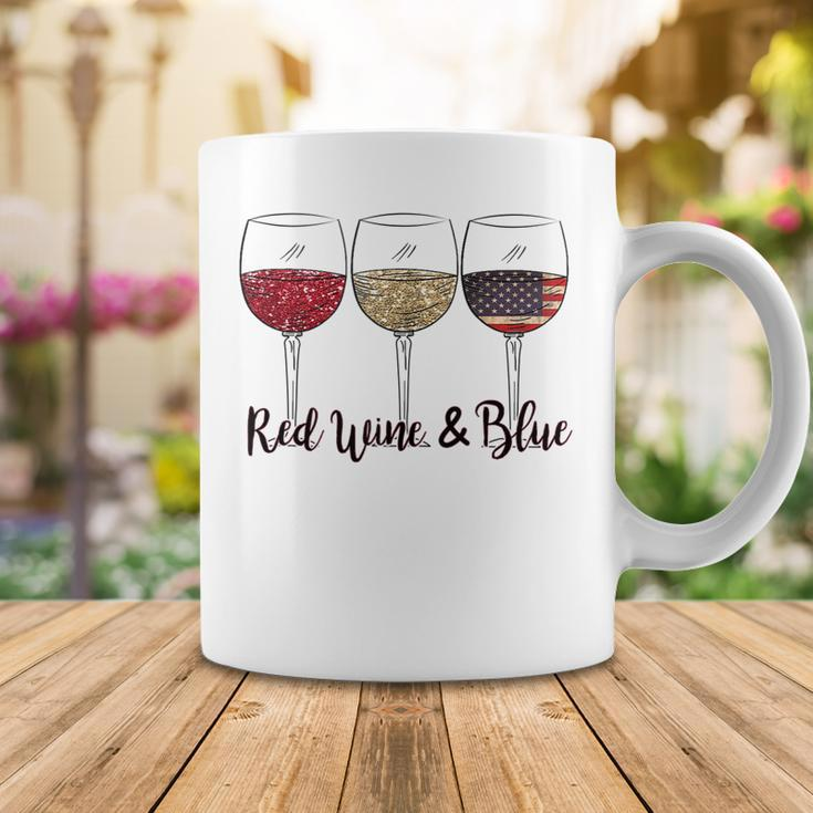 Red Wine & Blue 4Th Of July Wine Red White Blue Wine Glasses V2 Coffee Mug Unique Gifts