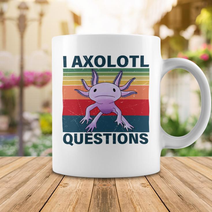 Retro I Axolotl Questions Funny Cute Axolotl Coffee Mug Funny Gifts