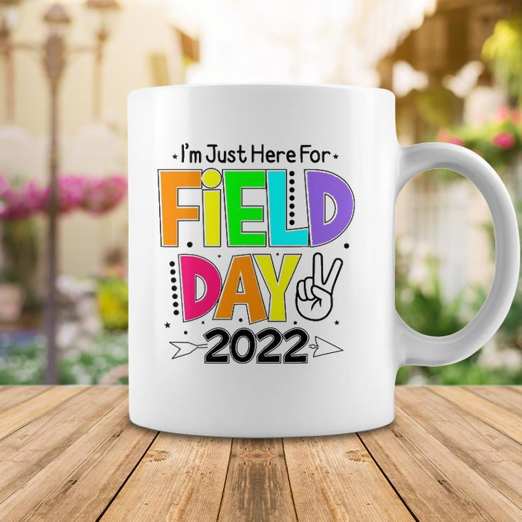 School Field Day Teacher Im Just Here For Field Day 2022 Peace Sign Coffee Mug Unique Gifts