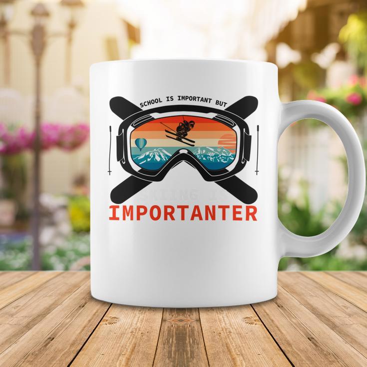 School Is Important But Skiing Is Importanter Coffee Mug Funny Gifts