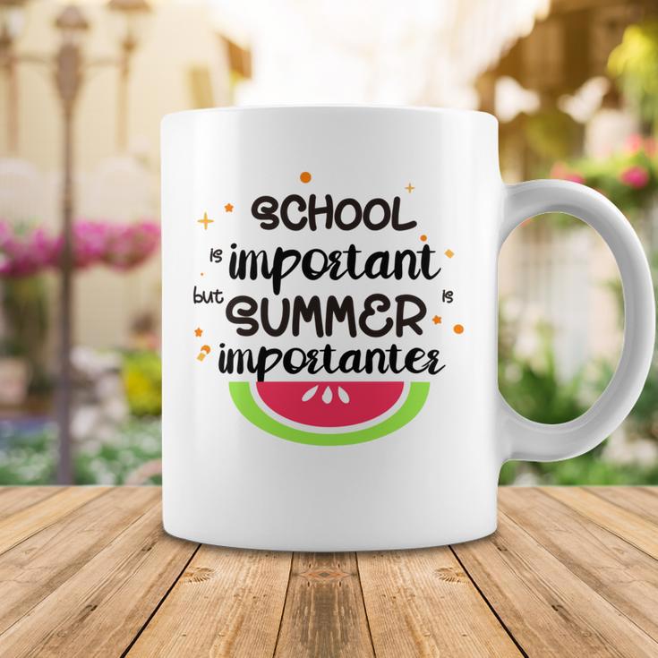 School Is Important But Summer Is Importanter Watermelon Design Coffee Mug Funny Gifts