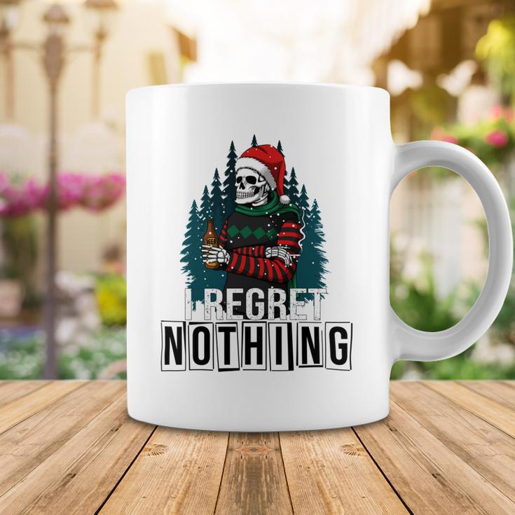 Skeleton Santa I Regret Nothing Christmas Coffee Mug Funny Gifts