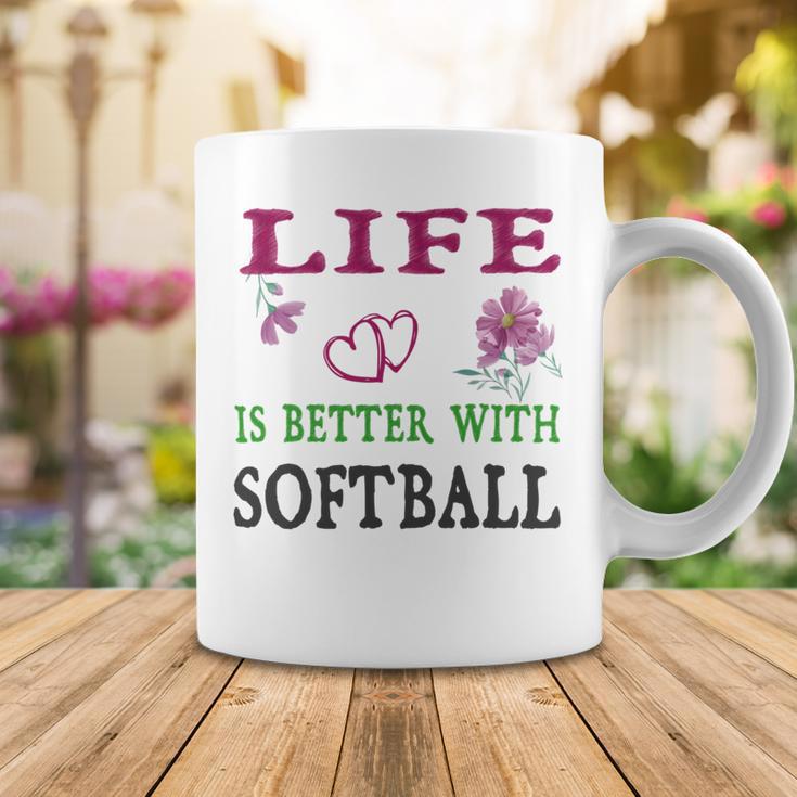 Softball Sport Lover Life Is Better With Softball Coffee Mug Funny Gifts