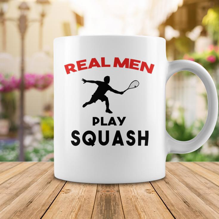 Squash Men Sport Awesome Idea Real Men Play Squash Coffee Mug Funny Gifts