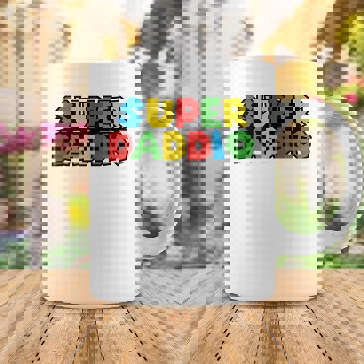 Super-Daddio Funny Gamer Dad Fathers Day Video Game Lover Coffee Mug Unique Gifts