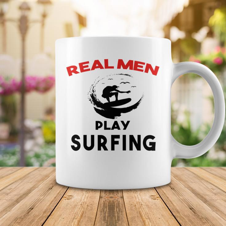 Surfing Men Sport Awesome Idea Real Men Play Surfing Coffee Mug Funny Gifts