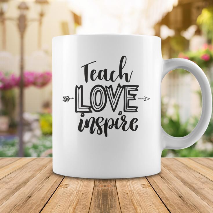 Teach Love Inspire Teacher Appreciation Day Back To School Coffee Mug Funny Gifts