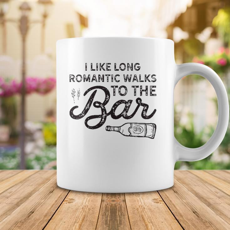 Womens I Like Long Romantic Walks To The Bar Funny Drinking Coffee Mug Unique Gifts