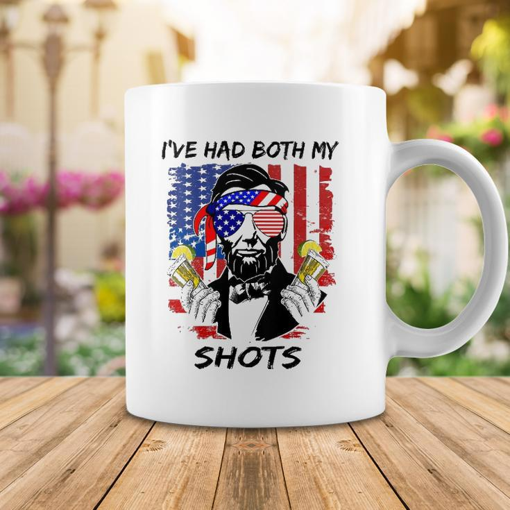 Womens Lincoln 4Th Of July Ive Had Both My Shots Funny Men Women V-Neck Coffee Mug Unique Gifts