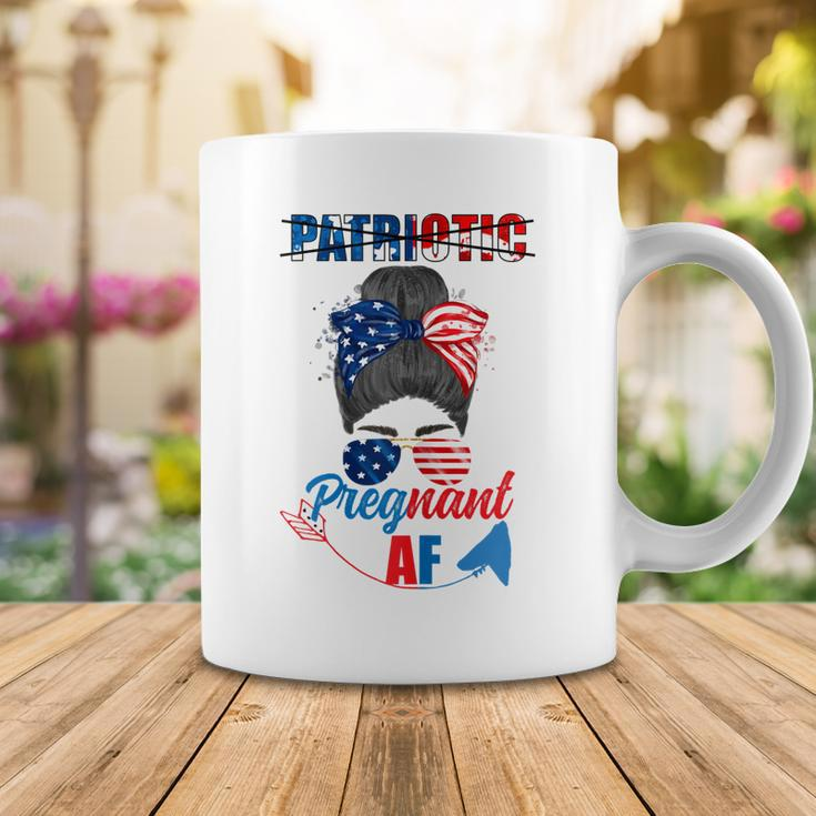 Womens Patriotic Pregnant Af Baby Reveal 4Th Of July Pregnancy V2 Coffee Mug Funny Gifts