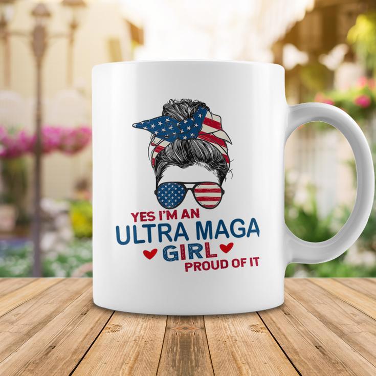 Yes Im An Ultra Maga Girl Proud Of It Usa Flag Messy Coffee Mug Funny Gifts