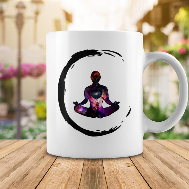 Zen Buddhism Inspired Enso Cosmic Yoga Meditation Art Coffee Mug Funny Gifts