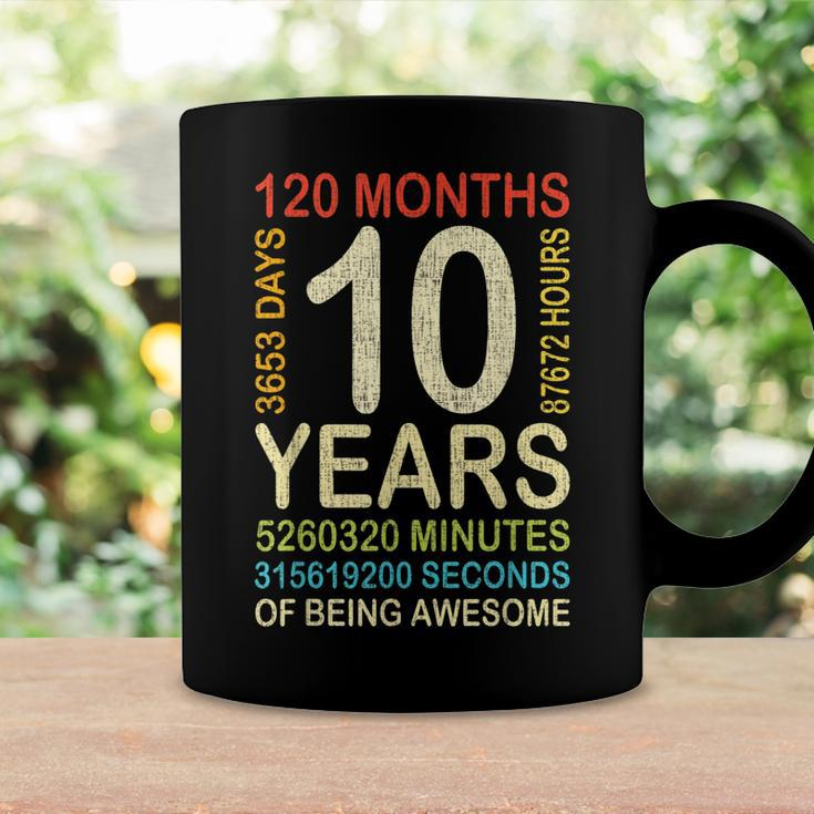 10Th Birthday 10 Years Old Vintage Retro 120 Months Boy Girl Coffee Mug Gifts ideas