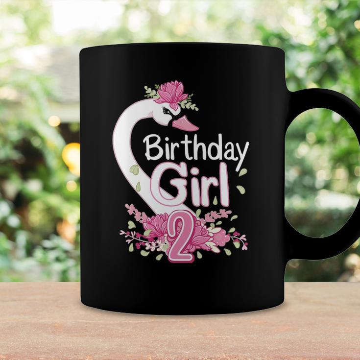 2Nd Birthday Wildlife Swan Animal 2 Years Old Birthday Girl Coffee Mug Gifts ideas