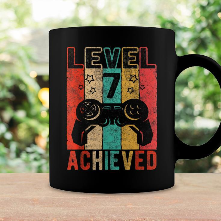 7Th Birthday Level 7 Achieved Distressed Retro Birthday Coffee Mug Gifts ideas