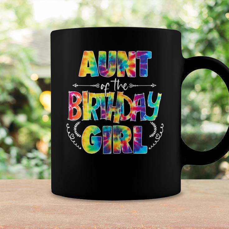 Aunt Of The Birthday Girl Matching Family Tie Dye Coffee Mug Gifts ideas