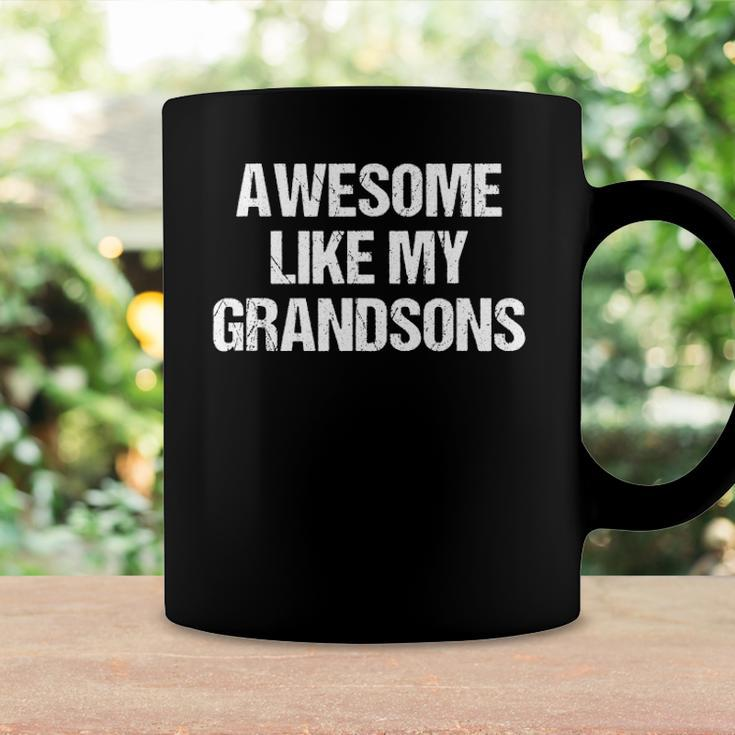 Awesome Like My Grandsons Mothers Day Fathers Day Coffee Mug Gifts ideas
