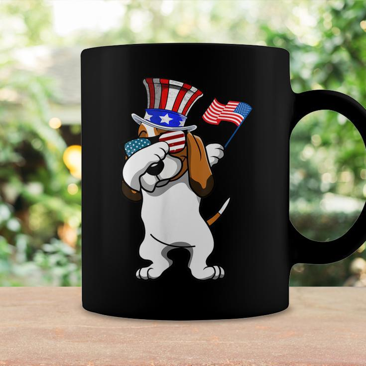 Basset Hound Dabbing Dog Dad 4Th Of July Coffee Mug Gifts ideas
