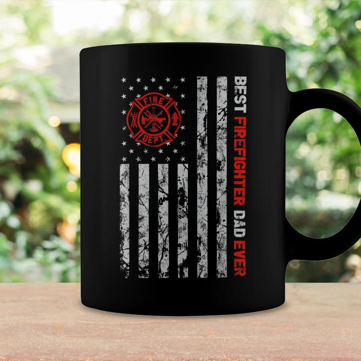 Best Firefighter Dad Ever American Flag Fireman Father Day Coffee Mug Gifts ideas