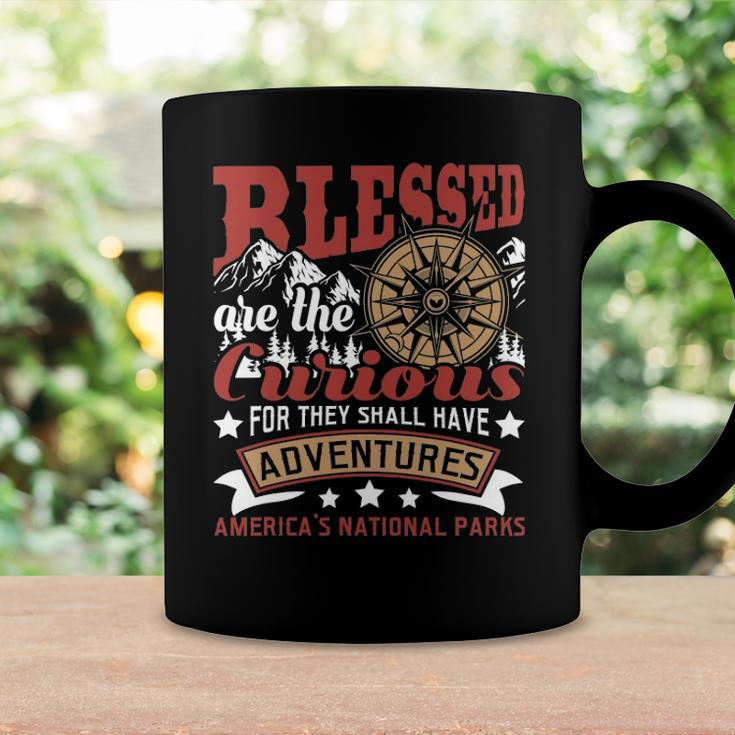 Blessed Are The Curious - Us National Parks Hiking & Camping Coffee Mug Gifts ideas