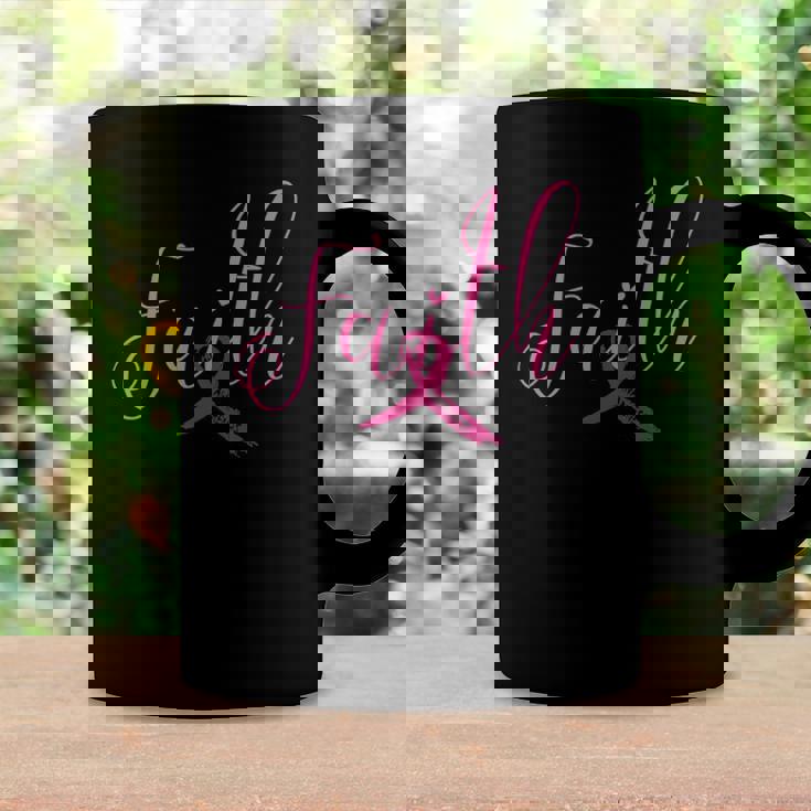 Breast Cancer Awareness Ribbon - Faith Love Hope Pink Ribbon Coffee Mug Gifts ideas