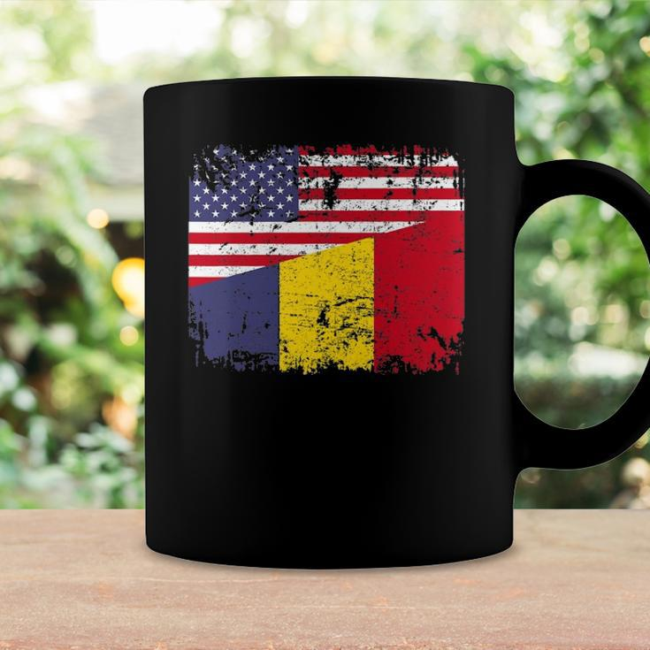 Chadian Roots Half American Flag Usa Chad Flag Coffee Mug Gifts ideas