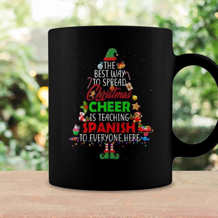 Christmas Cheer Is Teaching Spanish Santa Elf Teacher Group Coffee Mug Gifts ideas