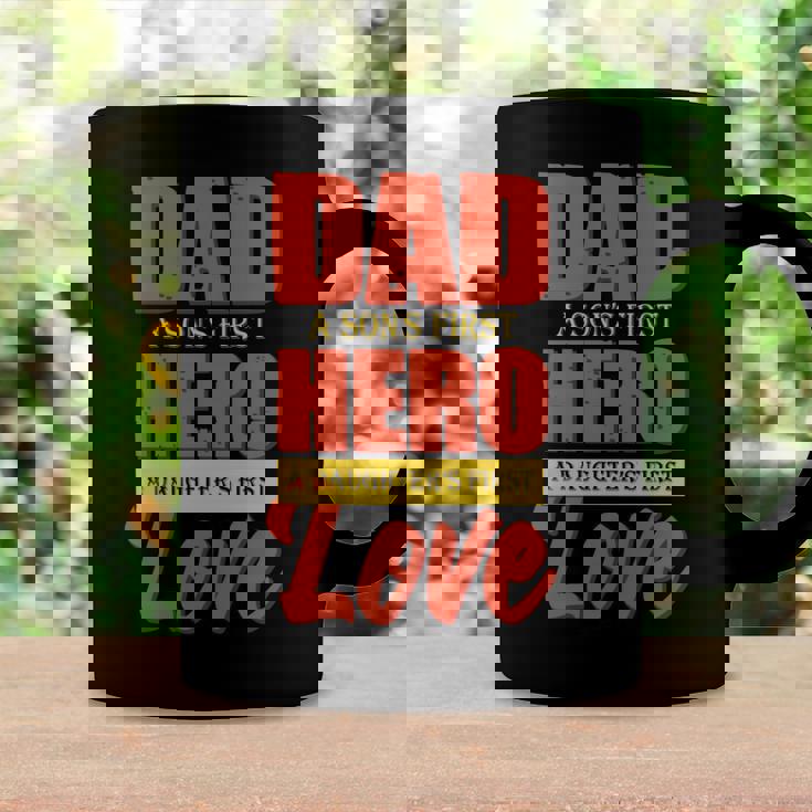 Dad A Sons First Hero A Daughters First Love Fathers Day 2022 Gift Coffee Mug Gifts ideas