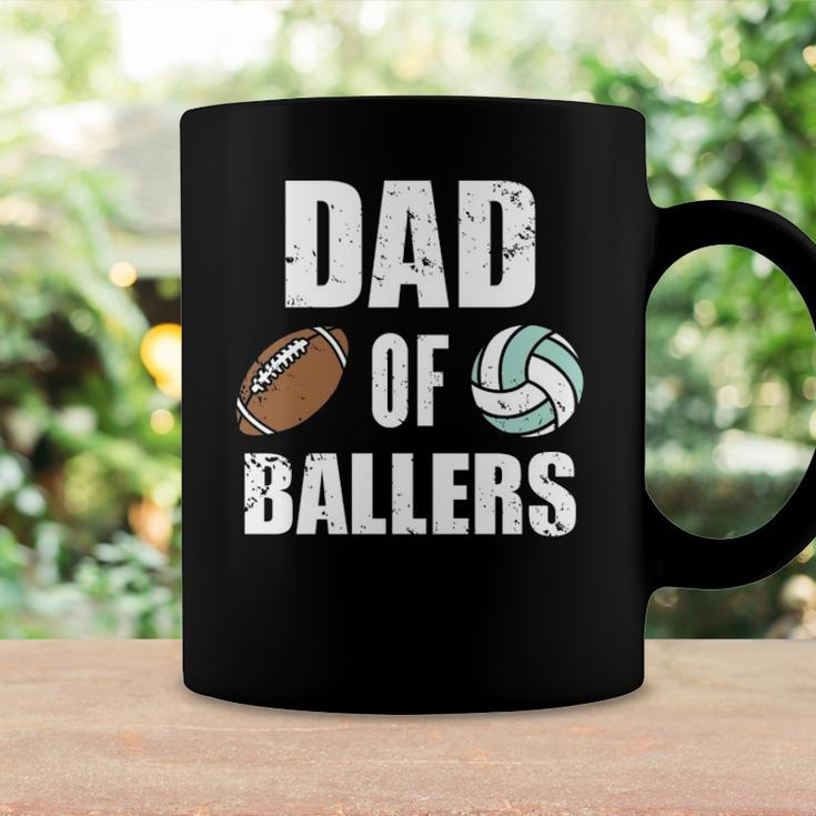 Dad Of Ballers Funny Football Volleyball Dad Coffee Mug Gifts ideas