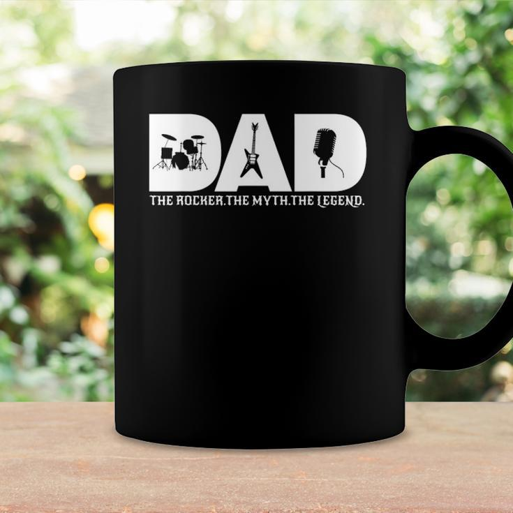 Dad The Rocker The Myth The Legend Rock Music Band Mens Coffee Mug Gifts ideas